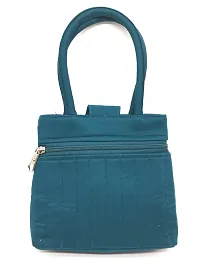 srishopify handicrafts Women Top Handle Bags SMALL Size Stylish Traditional Purse Girls Mini Hand Bag Girls Merry Christmas Gift Items 7.5 Inch | Handmade Rama Green Color-thumb1