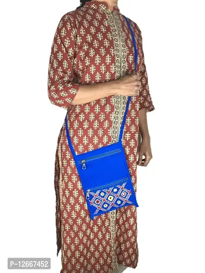 srishopify handicrafts Trendy Sling Crossbody sling Bag Travel Office Business Messenger Bag Women Stylish Mobile Purse bag (9x8 inch Medium Work passport purse)-thumb4