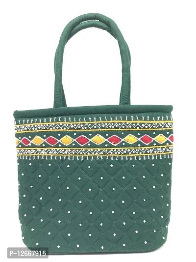 srishopify handicrafts MINI hand bags small size stylish Banjara Traditional Mini Hand carry bag Purse Cotton handmade 9x7x3 Inch (original Beads and Thread Work Purse)