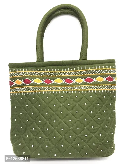 srishopify handicrafts handbags SMALL size for ladies hand stitching Traditional MINI Handle Bag Banjara handmade 9x7x3 Inch Purse Cotton Hand work Work Craft-thumb0