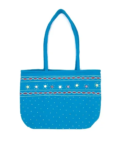 SriAoG Handcrafted Ladies Tote Bag Picnic Bags for Girls Travel Shoulder Bag Stylish Handbags for Women Unique Gifting Items Inch