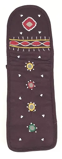 SriShopify handicrafted phone holder purse for girls sling bags stylish cross boady bag Banjara Cotton Batwa(Original Mirror work Beads Thread Work handcrafted sling bags Small)-thumb4