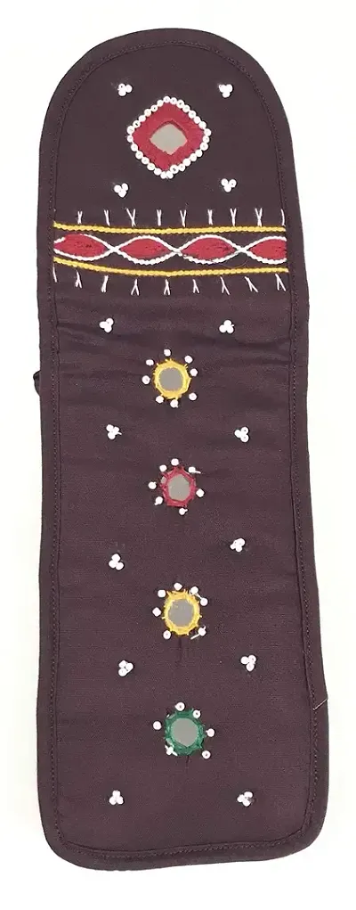 SriShopify handicrafted phone holder purse for girls sling bags stylish cross boady bag Banjara Cotton Batwa(Original Mirror work Beads Thread Work handcrafted sling bags Small)-thumb5