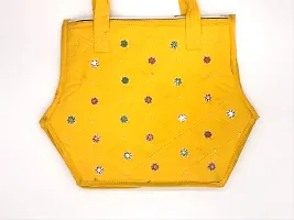 srishopify handicrafts Handmade Women Handbags Shoulder Hobo Bag with Long Strap Ladies Purse Handbag, 14.5L x 7B x 9.5H inches Return Gift Items Yellow-thumb4