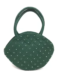 srishopify handicrafts Women Handmade Beautiful and Traditional Banjara bag Small size Hobo bag for ladies hand held bag green 9.5x6.5x3.5 inch-thumb3