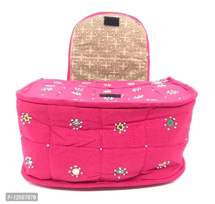 srishopify handicrafts Handmade Ladies Sling Bag |Sling Cross Body Bag for Women Makeup Bag Girls Shoulder Bag With Adjustable Strap Gifts for Mother 12 Inch Pink-thumb2