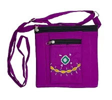 Srishopify Handicrafts Small Crossbody Bags for Women Adjustable Shoulder Sling Bag for Ladies stylish Mobile Sling Bag Anniversary Gift For Wife 8 Inch Purple-thumb3