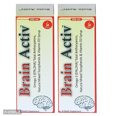 Omega 3 I Epa,Dha I Total Anthocyanins I Natural Mixed Tocopherols I Vitamin D3 Syrup I A Health Supplements I 200Ml I Pack Of 2-thumb0