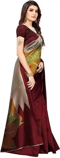 Elegant Art Silk Printed Saree with Blouse piece For Women-thumb2