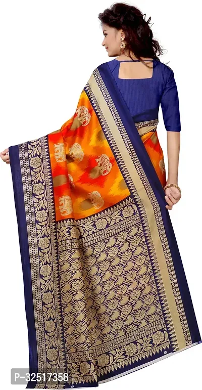 Beautiful Multicoloured Art Silk Printed Saree With Blouse Piece For Women Pack Of 2-thumb4