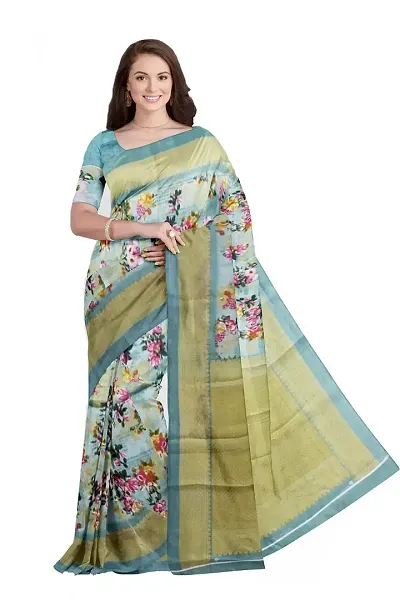 Alluring Art Silk Saree with Blouse piece 