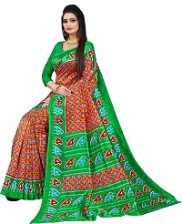 Beautiful Multicoloured Silk Blend Digital Print Saree With Blouse Piece For Women-thumb4