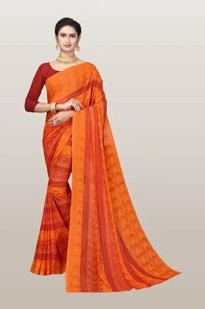 Stylish Art Silk Saree with Blouse piece For Women