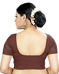 Reliable Brown Cotton Silk Stitched Blouses For Women-thumb2