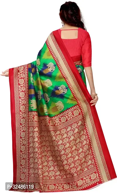 Elegant Multicoloured Art Silk Printed Saree With Blouse Piece For Women Pack Of 2-thumb3