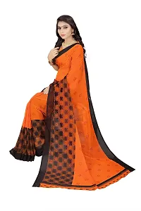 Elegant Orange Georgette Saree with Blouse piece For Women-thumb2