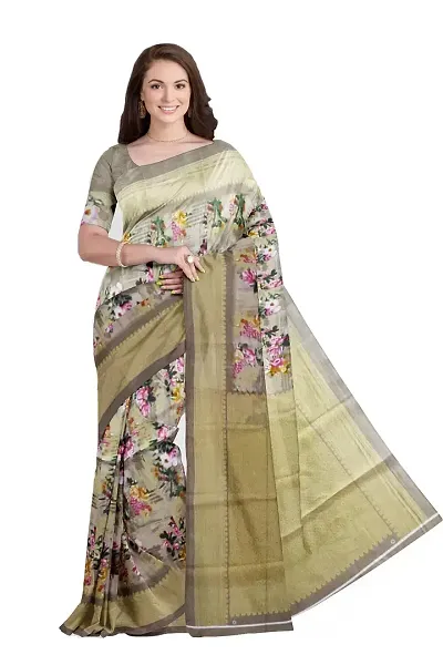 Alluring Art Silk Saree with Blouse piece 