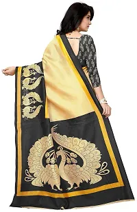 Beautiful Multicoloured Silk Blend Printed Saree With Blouse Piece For Women Pack Of 2-thumb1