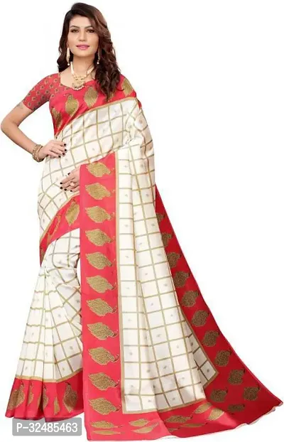 Elegant Art Silk Printed Saree with Blouse piece For Women-thumb3