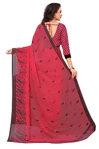 Elegant Georgette Printed Saree with Blouse piece For Women-thumb1