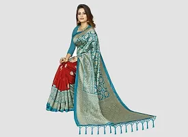 Beautiful Multicoloured Art Silk Woven Design Saree With Blouse Piece For Women-thumb4