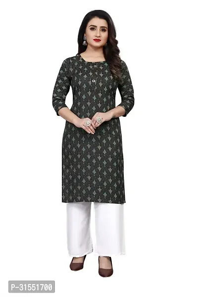 Stylish Crepe Stitched Kurta For Women-thumb0