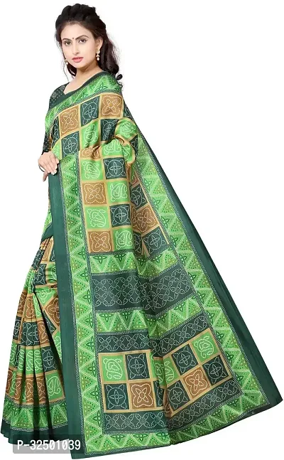 Stylish Green Art Silk Woven Design Saree with Blouse piece For Women-thumb2