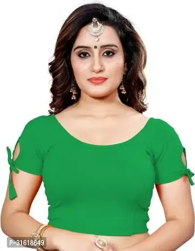 Reliable Green Crepe Stitched Blouses For Women-thumb0