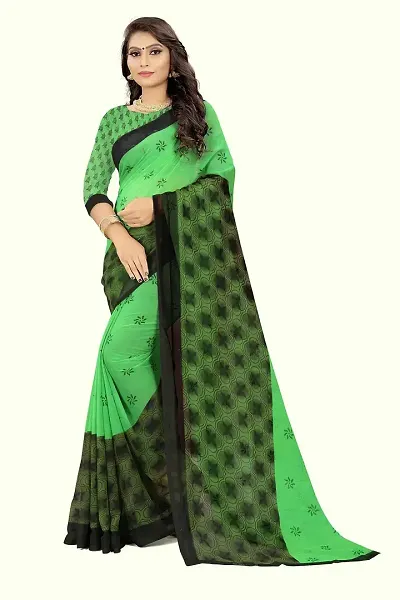 Trending Georgette Saree without Blouse piece 