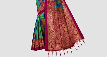 Elegant Art Silk Printed Saree with Blouse piece For Women-thumb4