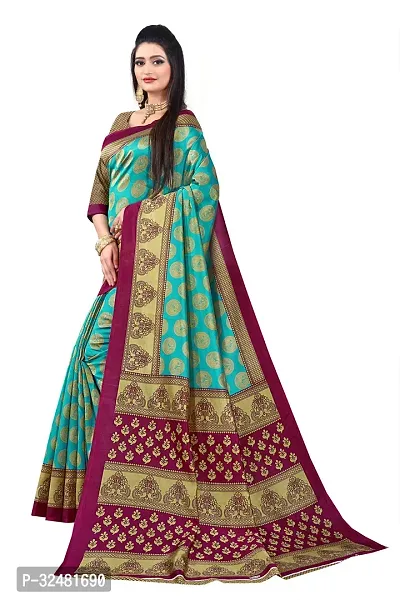 Beautiful Multicoloured Art Silk Printed Saree With Blouse Piece For Women Pack Of 2-thumb3