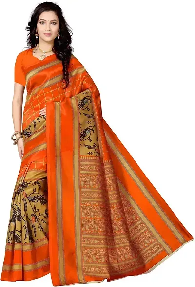 Stylish Polycotton Saree without Blouse piece For Women