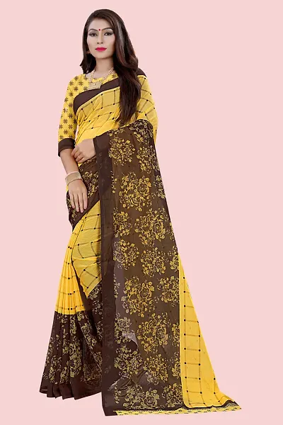 Beautiful Georgette Self Pattern Saree For Women