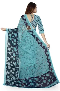 Elegant Georgette Printed Saree with Blouse piece For Women-thumb1