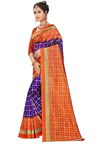 Stylish Multicoloured Art Silk Printed Saree with Blouse piece For Women-thumb1