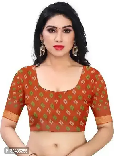 Elegant Cotton Silk Printed Saree with Blouse piece For Women-thumb3