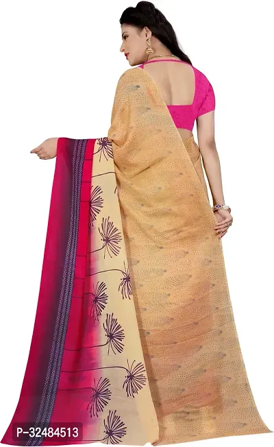 Elegant Georgette Printed Saree with Blouse piece For Women-thumb3