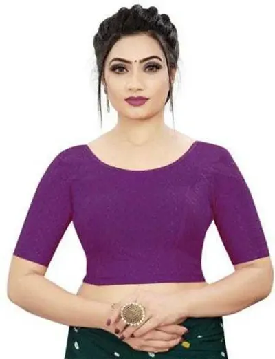 Cotton Blend Stretchable Stitched Blouses