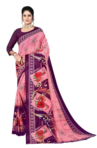 Beautiful Georgette Self Pattern Saree For Women