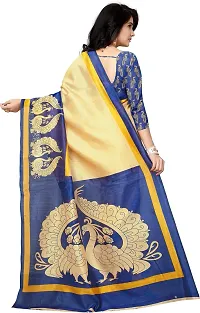 Elegant Cotton Blend Printed Saree with Blouse piece For Women-thumb3