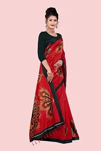 Elegant Art Silk Printed Saree with Blouse piece For Women-thumb2