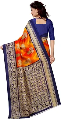 Elegant Multicoloured Art Silk Printed Saree With Blouse Piece For Women Pack Of 2-thumb2