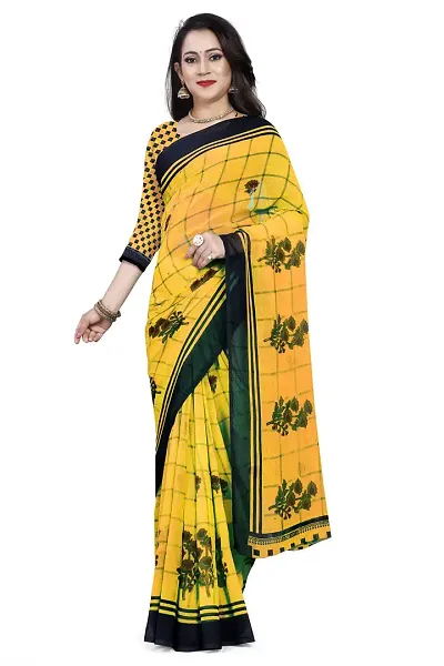 Beautiful Georgette Self Pattern Saree For Women