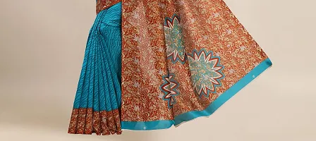 Elegant Art Silk Printed Saree with Blouse piece For Women-thumb4