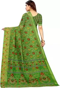 Elegant Cotton Silk Printed Saree with Blouse piece For Women-thumb1