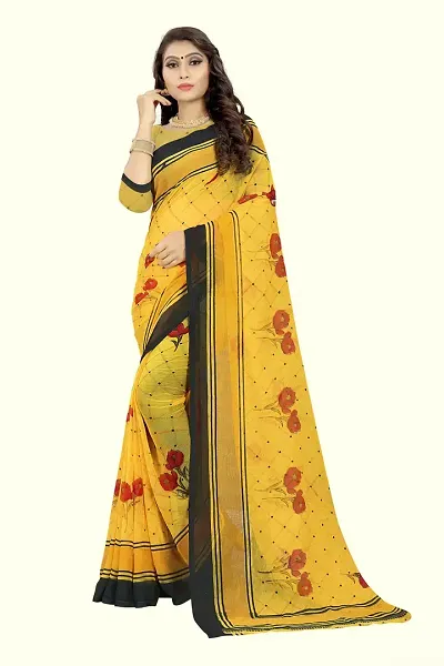 Hot Selling Chiffon Saree without Blouse piece 