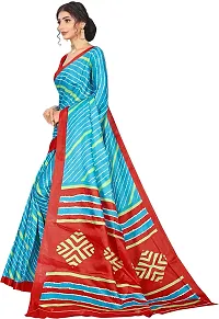 Beautiful Multicoloured Art Silk Striped Saree With Blouse Piece For Women-thumb3