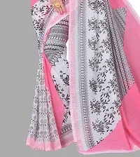 Elegant Georgette Printed Saree with Blouse piece For Women-thumb3