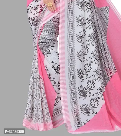 Elegant Georgette Printed Saree with Blouse piece For Women-thumb4