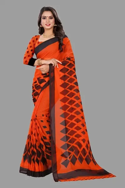 New In Georgette Saree with Blouse piece 